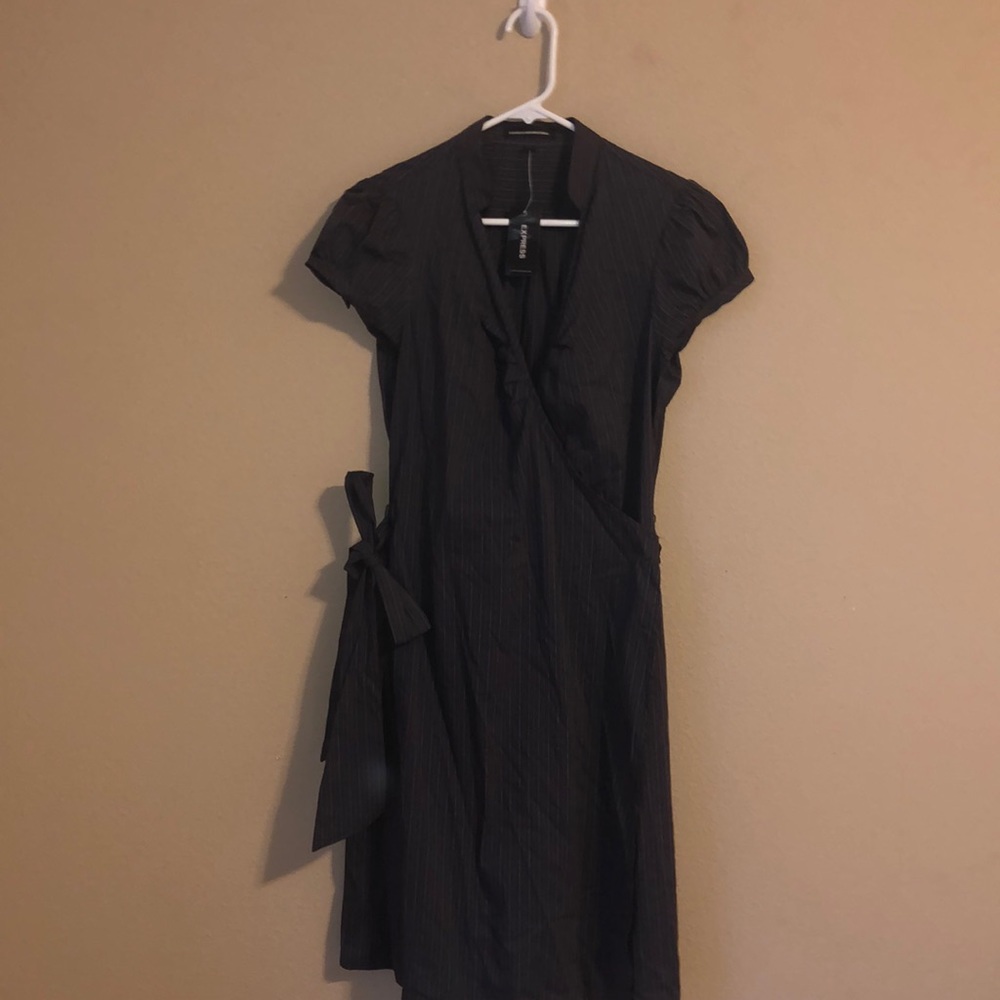 Express Wrap around menswear dress